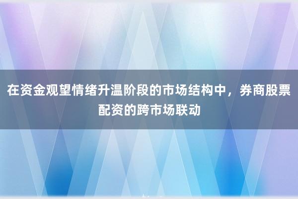 在资金观望情绪升温阶段的市场结构中，券商股票配资的跨市场联动
