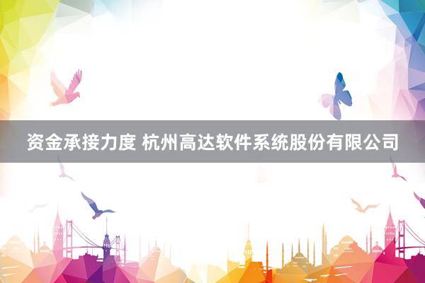 资金承接力度 杭州高达软件系统股份有限公司