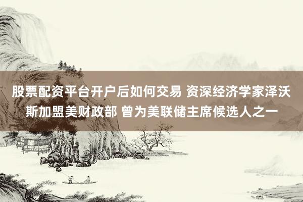 股票配资平台开户后如何交易 资深经济学家泽沃斯加盟美财政部 曾为美联储主席候选人之一
