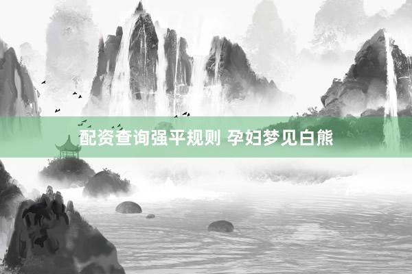 配资查询强平规则 孕妇梦见白熊